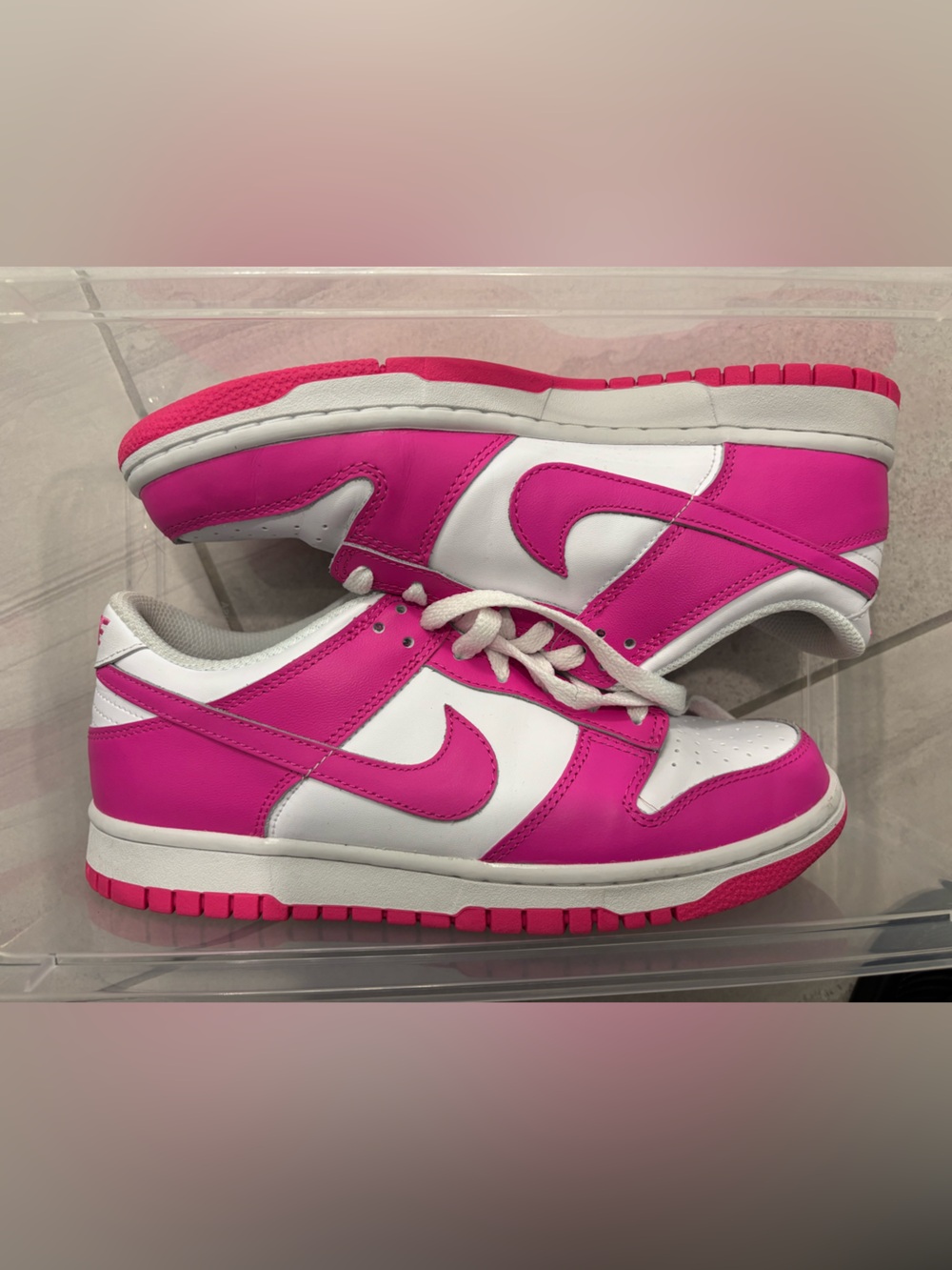 Nike Dunk Low Hot Pink & White Low-Top Sneakers